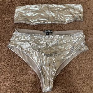 Metallic swim suit